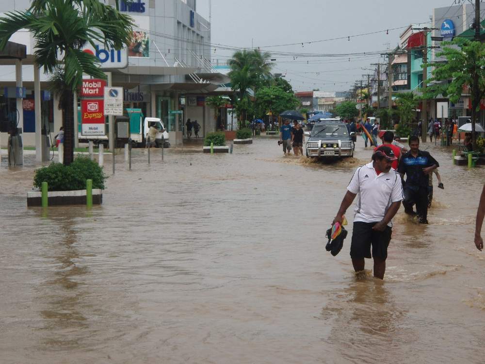 Flooding in Nadi town following Cyclone Winston in February 2016.Photo Courtesy of WikiCommons.