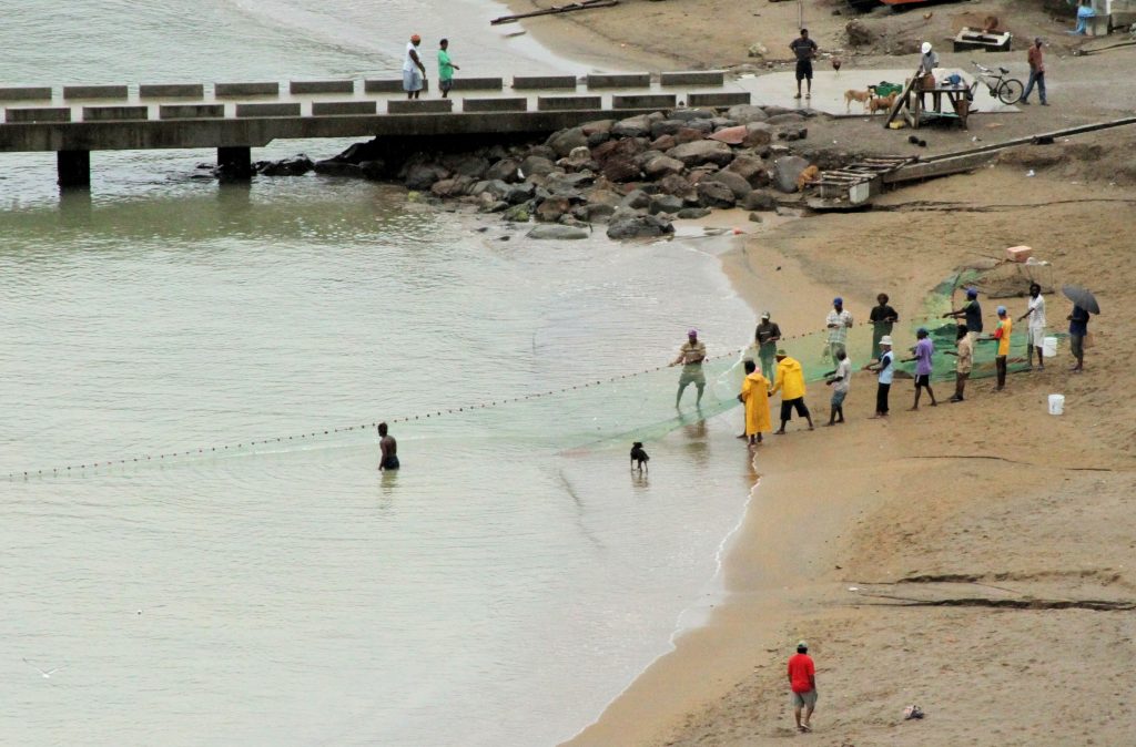 St Lucia: Fisherman in the village.