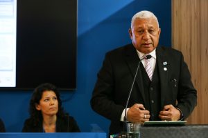 Frank Bainimarama, président de la COP23 et Premier ministre, Fidji