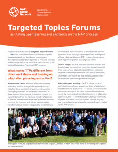 Targeted Topics Forums Fact Sheet