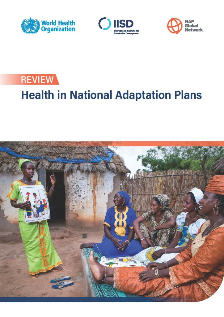 Examen de la santé dans les plans nationaux d'adaptation