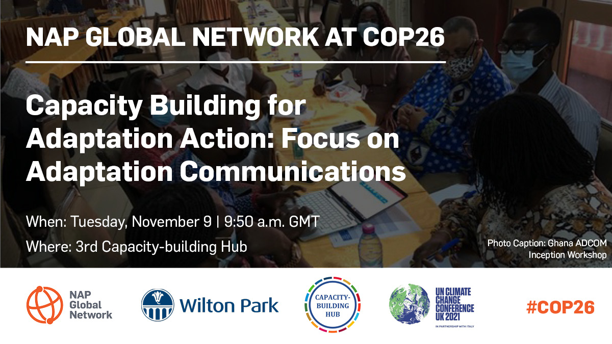 Event card for COP 26 | Capacity Building for Adaptation Action: Focus on Adaptation Communications