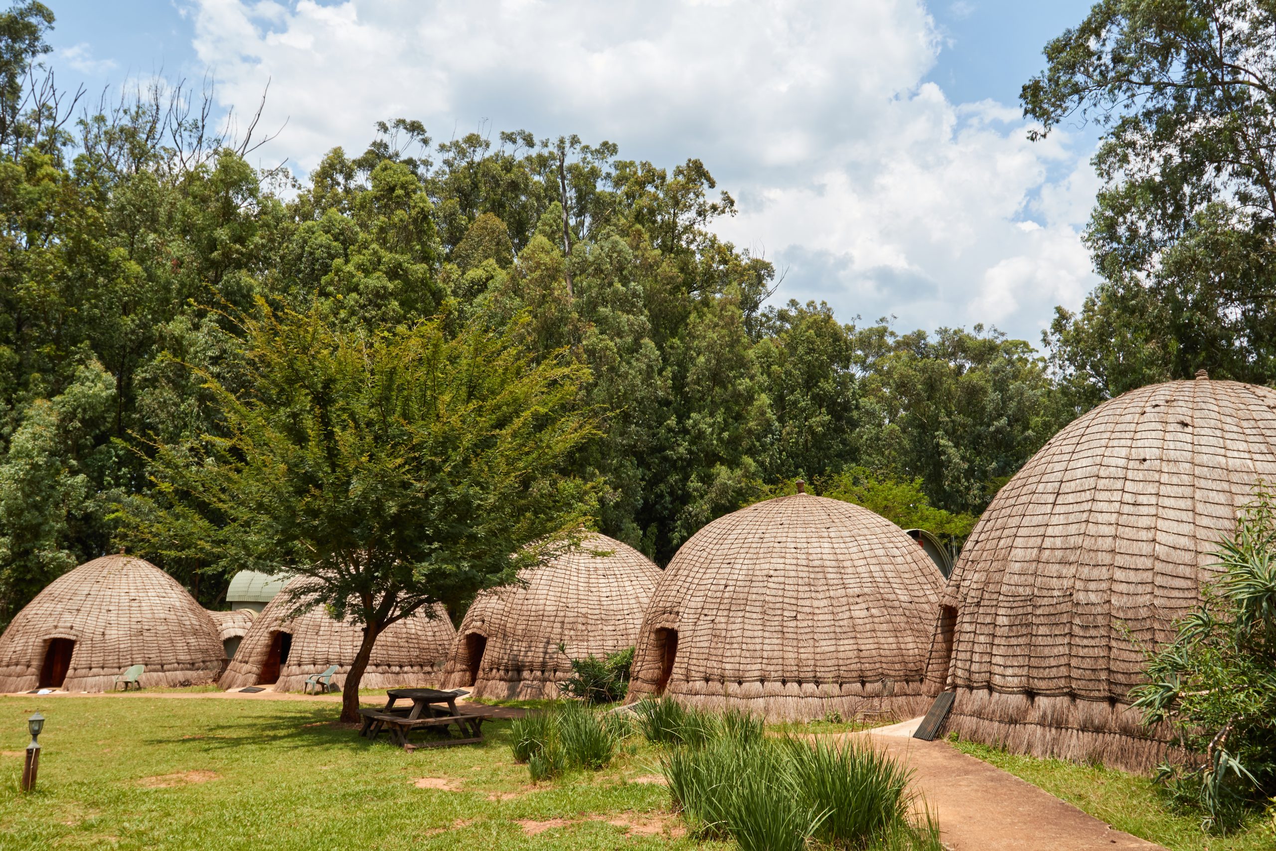 Traditional beehive huts in Eswatini