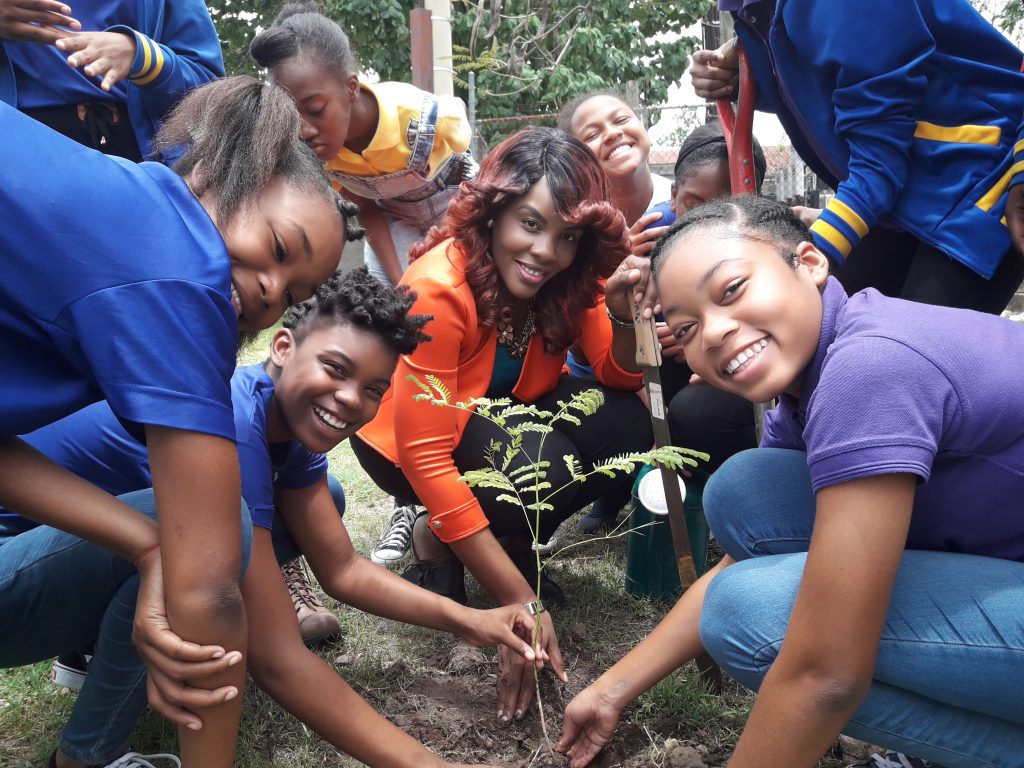 Youth aged 14 to 25 learned about the effects of climate change, ways to mitigate the risk, and how they can raise awareness in their communities through the USAID-funded Jamaica Rural Economy and Ecosystems Adapting to Climate Change project in 2018. The project provided climate change training to 2,146 youth and more than 147,000 trees were planted in a forest reserve.