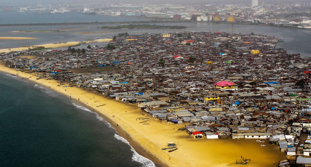 The West Point slum is home to about 75,000 in the capital of Monrovia, Liberia