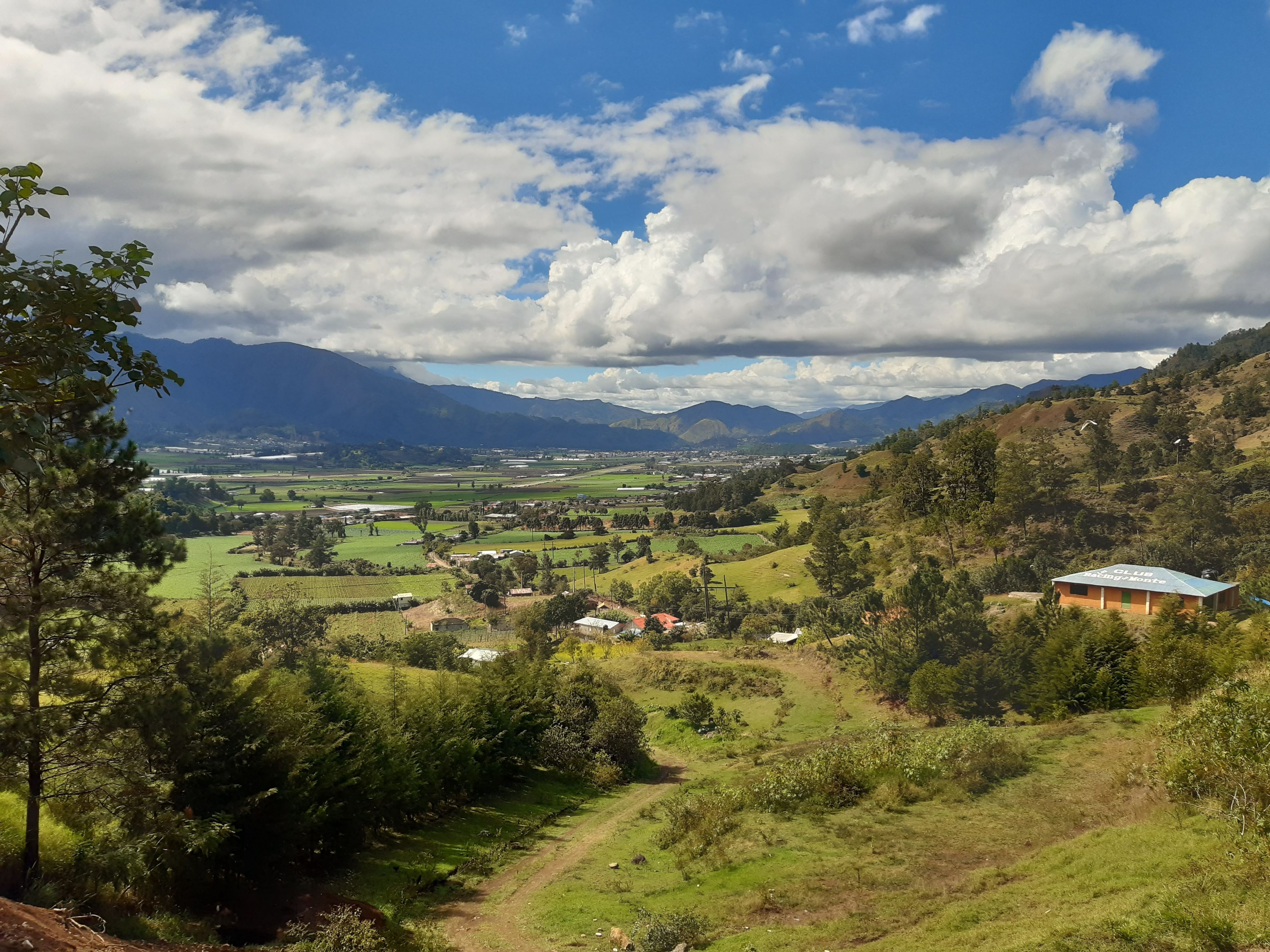 Green mountain range in the Dominican Republic.